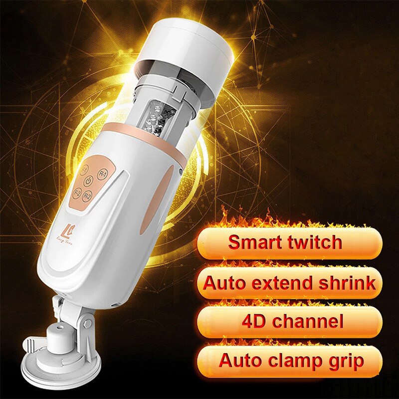 Automatic Telescopic Air Male Masturbator Artificial Vagina Oral Anal Sex Masturbation Male Machine Erotic Toy for Man