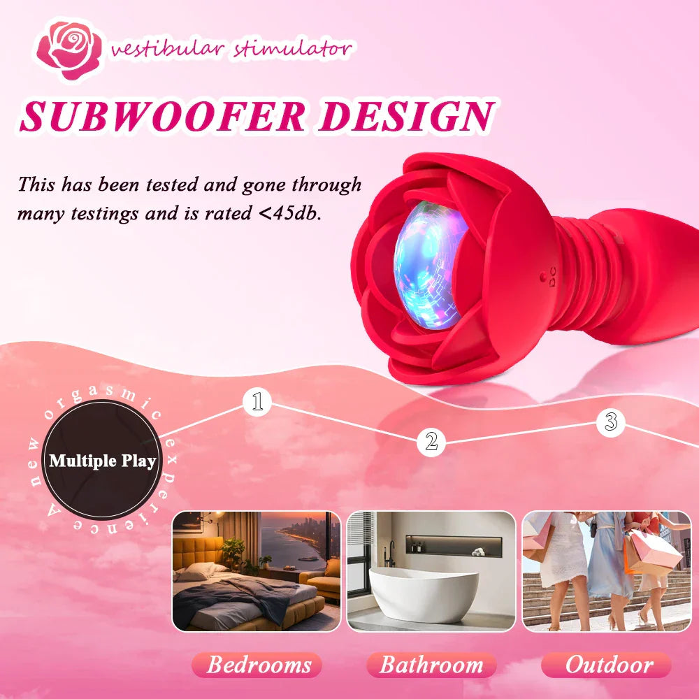 Telescopic Anal Plug Vibrator, Vibrating Butt Plug, Wireless Remote Dildo, Prostate Massager, Vagina Masturbator, Sex Toy for Men and Gays