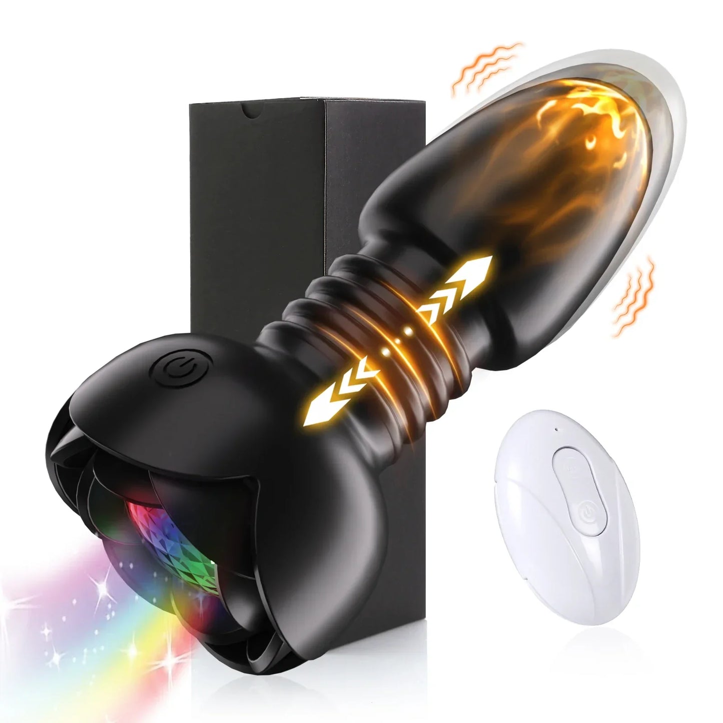 Telescopic Anal Plug Vibrator, Vibrating Butt Plug, Wireless Remote Dildo, Prostate Massager, Vagina Masturbator, Sex Toy for Men and Gays