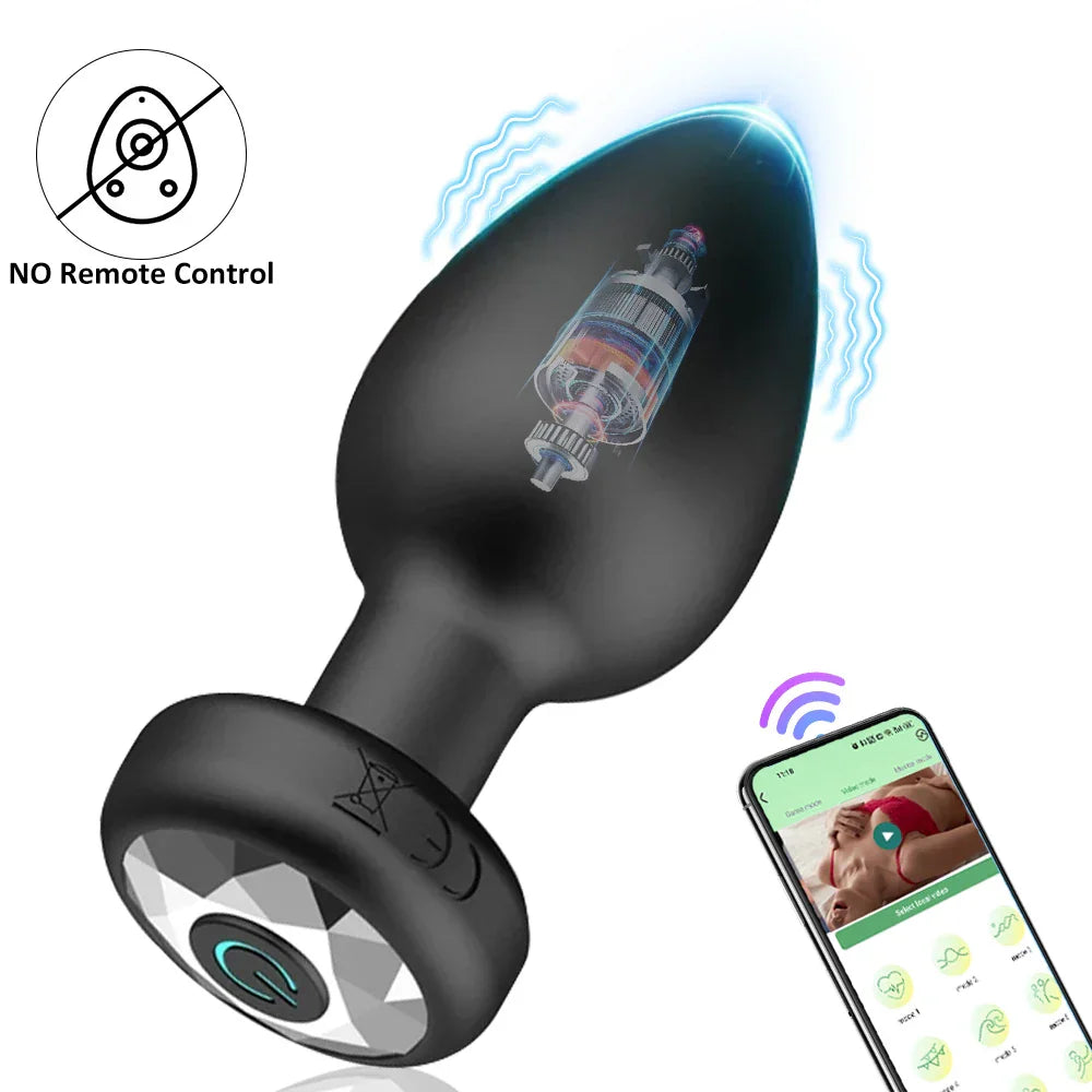 Telescopic Anal Plug Vibrator, Vibrating Butt Plug, Wireless Remote Dildo, Prostate Massager, Vagina Masturbator, Sex Toy for Men and Gays