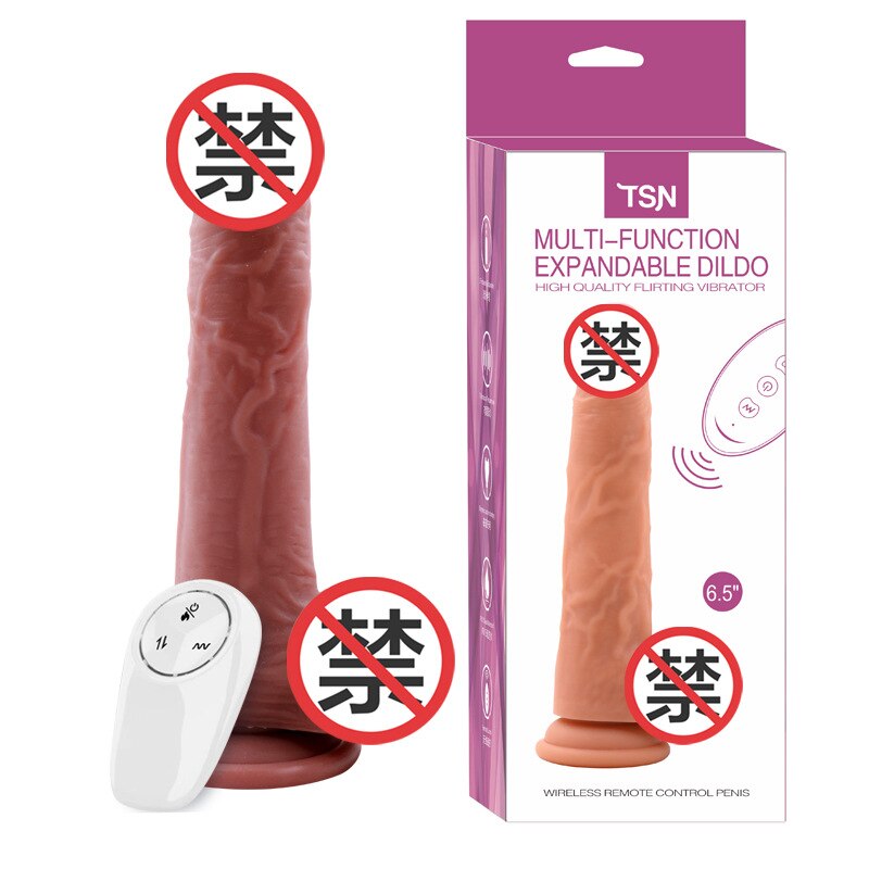 Telescopic Heating Dildo Vibrator G-Spot Massager Large Realistic Penis Climax Anal Sex Toy for Women Adult Product
