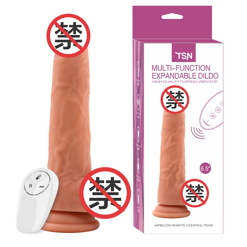 Telescopic Heating Dildo Vibrator G-Spot Massager Large Realistic Penis Climax Anal Sex Toy for Women Adult Product