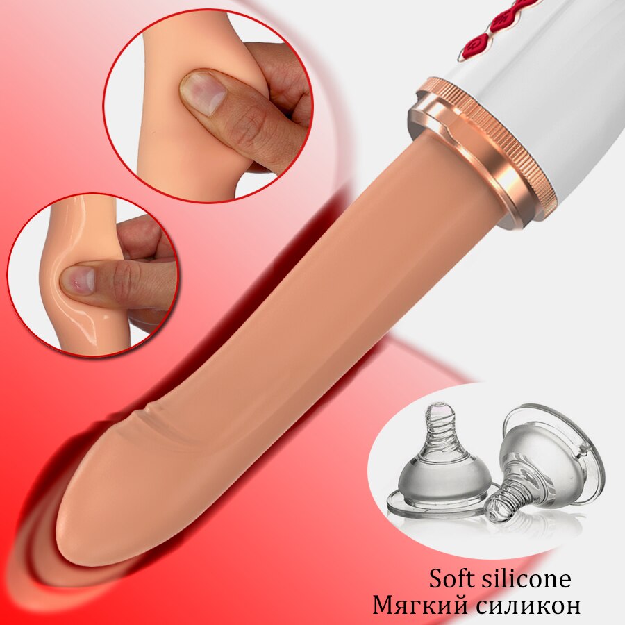 Telescopic Dildo Vibrator and Automatic Up/Down Massager G Spot Thrusting Retractable Vaginal Toy Female Orgasm