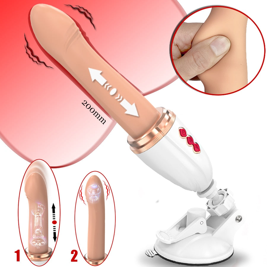 Telescopic Dildo Vibrator and Automatic Up/Down Massager G Spot Thrusting Retractable Vaginal Toy Female Orgasm