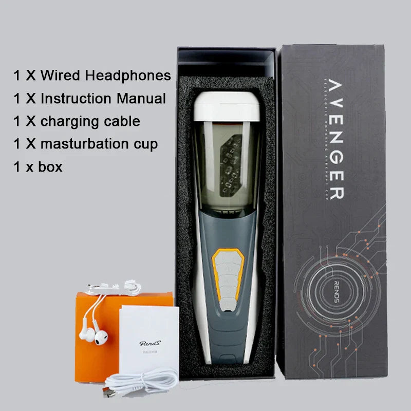 Telescopic Rotating Male Masturbator Cup Adult Toy for Men Voice Interactive Airplane Cup Silicone Vagina