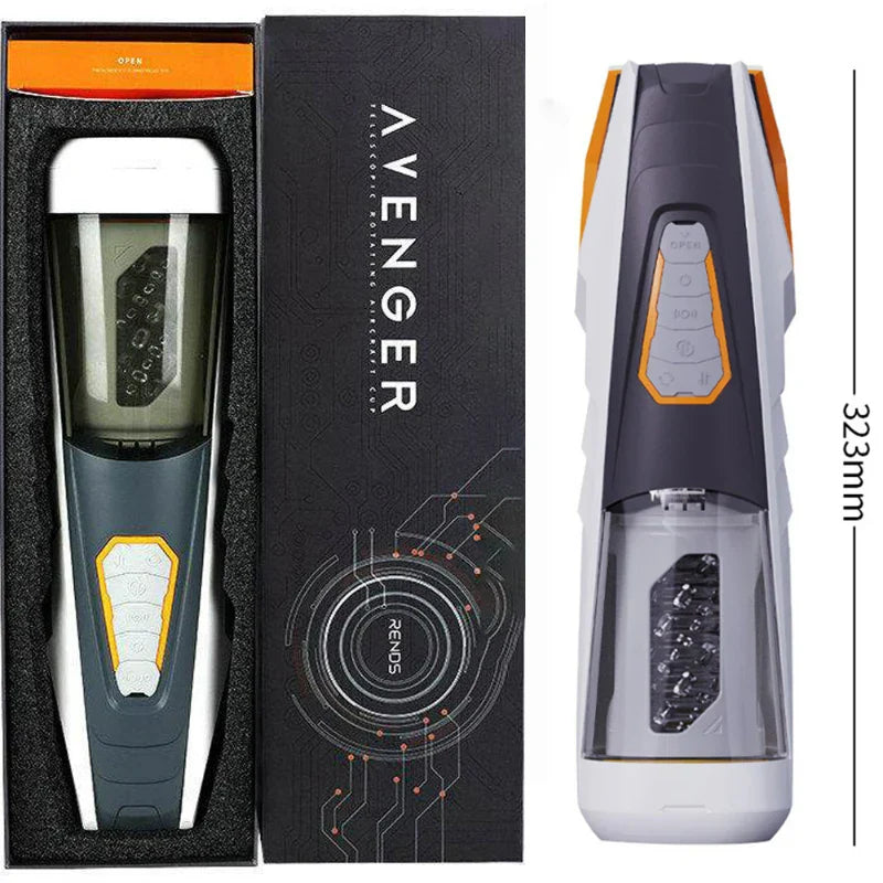 Telescopic Rotating Male Masturbator Cup Adult Toy for Men Voice Interactive Airplane Cup Silicone Vagina