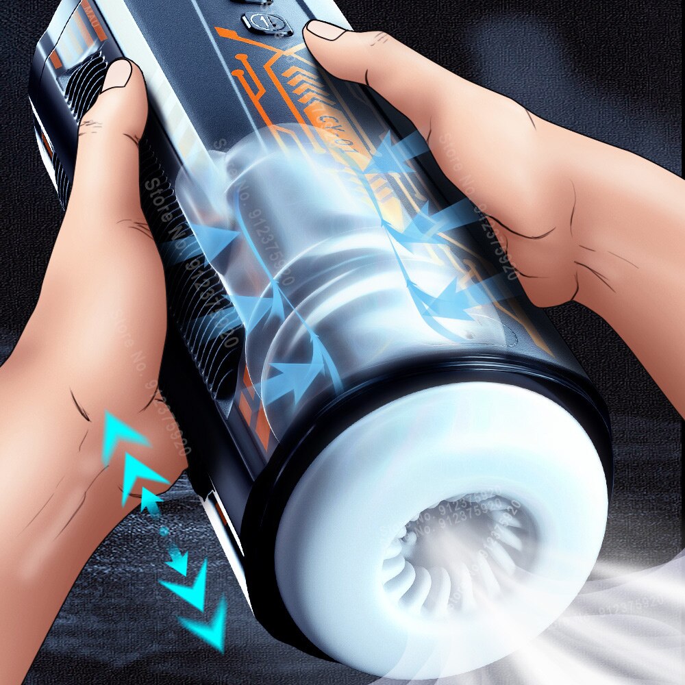 Automatic Thrust Stroking Sucking Male Masturbator Vaginal Suction Vibrator Sex Toy for Men Masturbation Cup Dildo 18+
