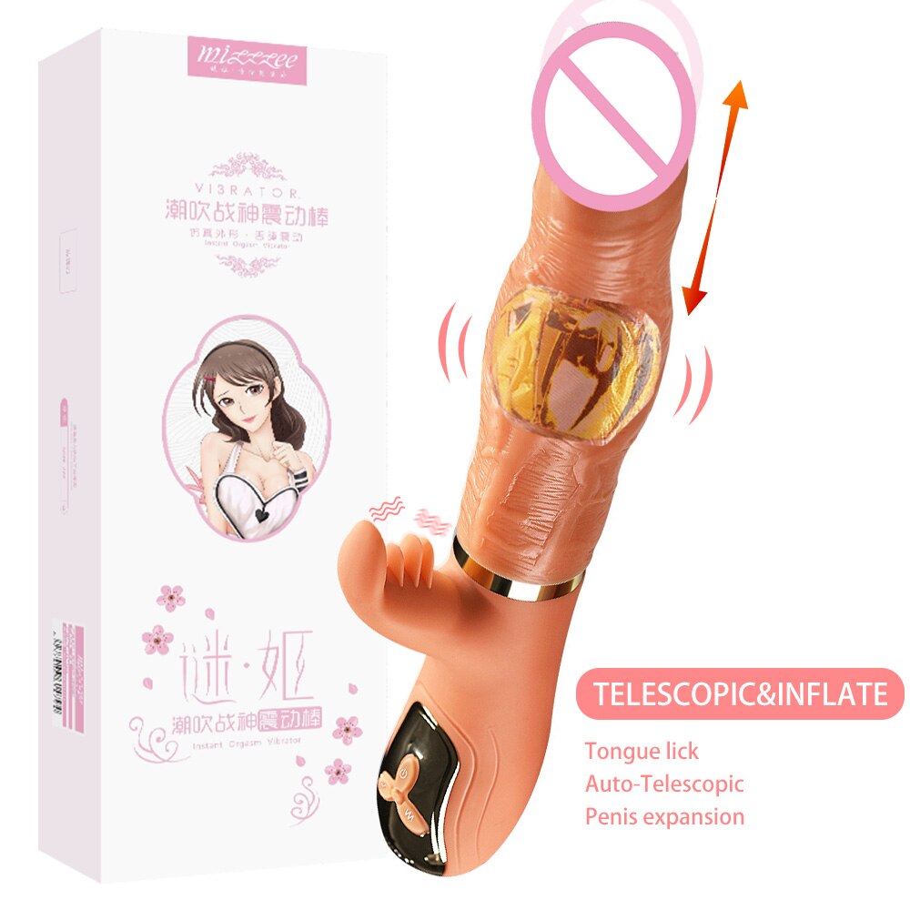 มือถือ Thrusting Dildo Vibrator สำหรับผู้หญิง Clit เลียของเล่นผู้ใหญ่เครื่องช่องคลอดช่องคลอดเครื่องมือหญิง Masturbator