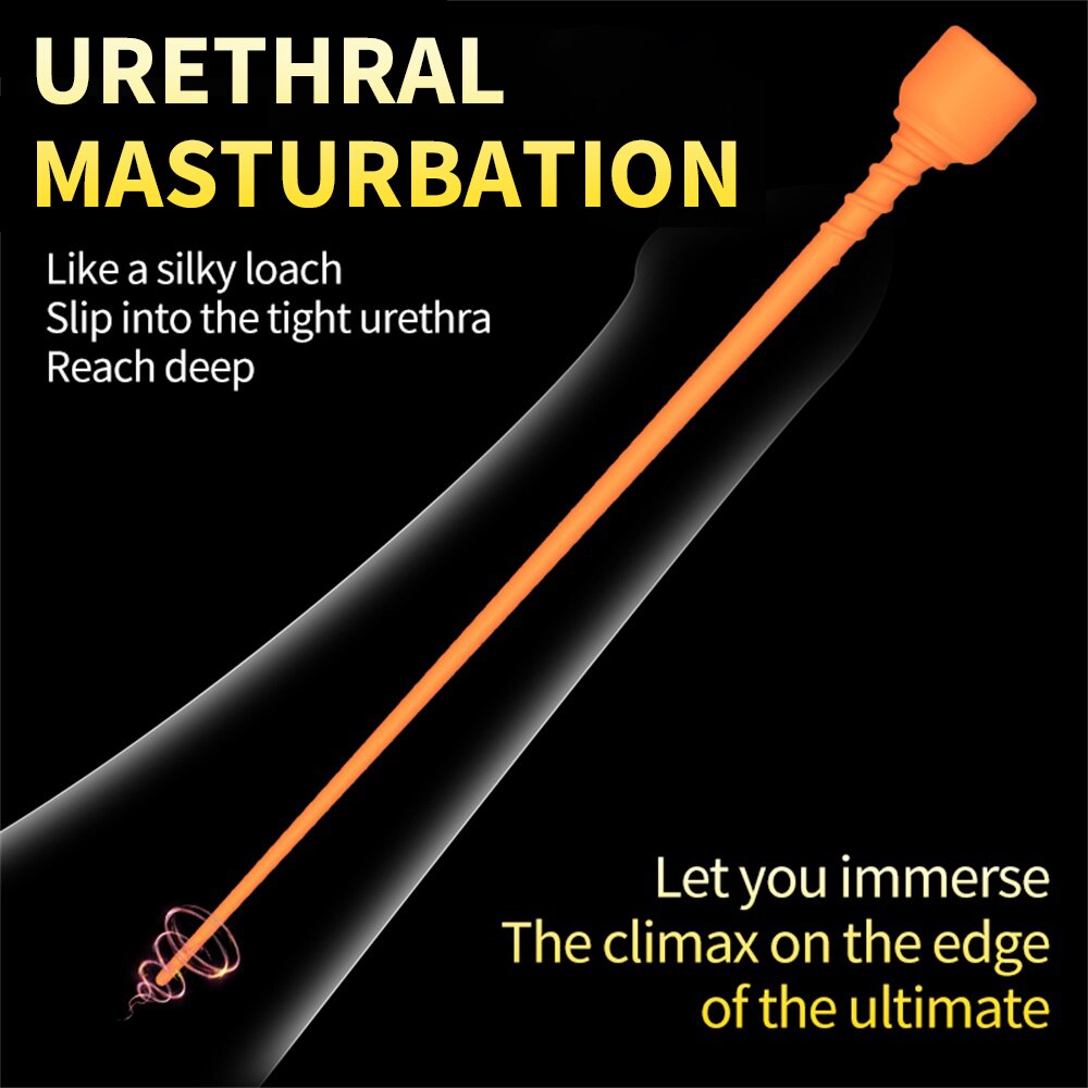 Vacuum Cup Urethral Penis Plug Urethral Dilator Long Silicone Horse Rod Prostate Stimulator Sex Toys for Gay