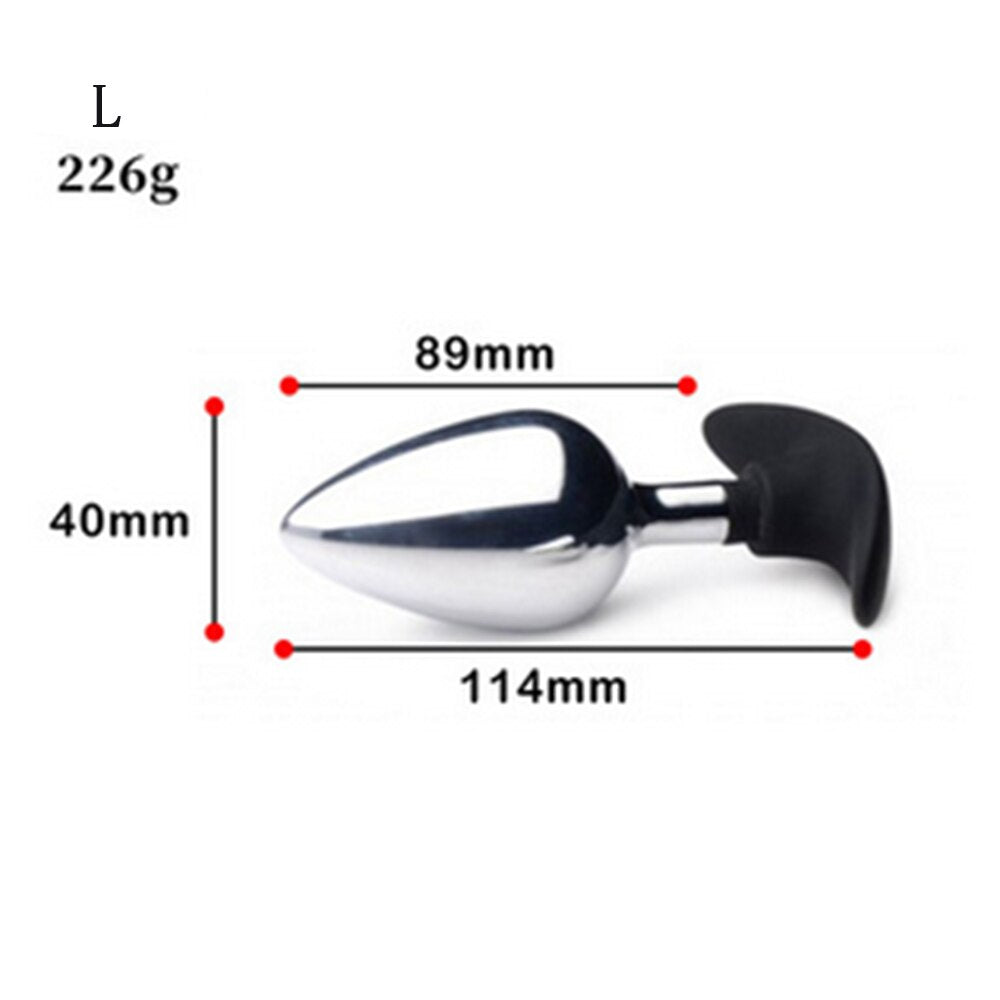 VETIRY Stainless Steel Butt Plug Anal Massager Spiral Beads Stimulation Thread Anal Plug Anus Sex Toy for Women Men SM Products
