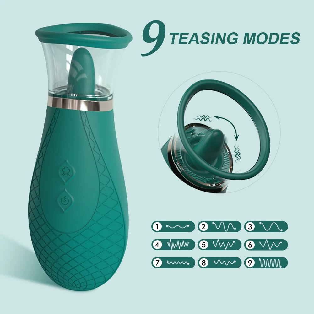 Vacuum Tongue Licking Sucking Vibrator for Women G-Spot Clitoris Stimulation Massager Female Masturbator Sex Toys for Adults 18