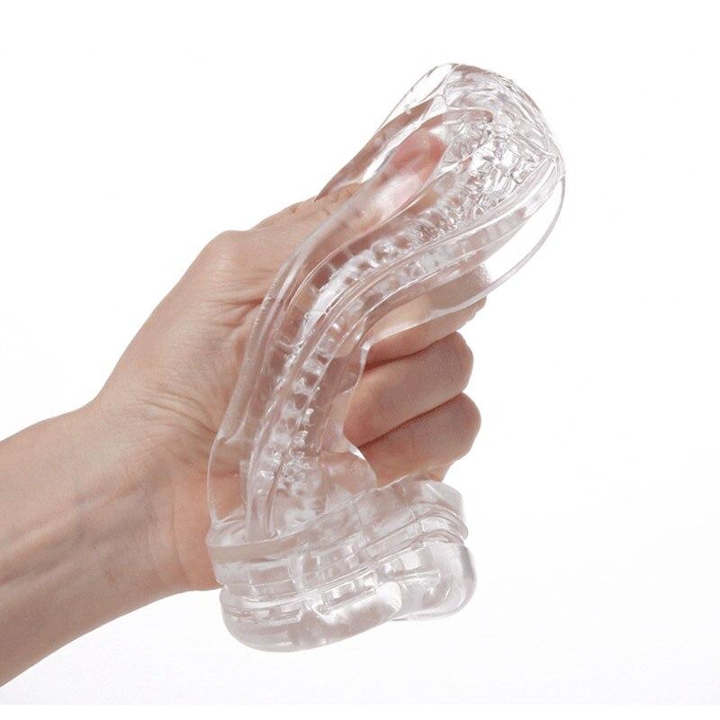 Vagina Male Masturbator Cup Soft Pussy Sex Toys Transparent Adult Endurance Exercise Sex Products Vacuum Pocket Cup For Man