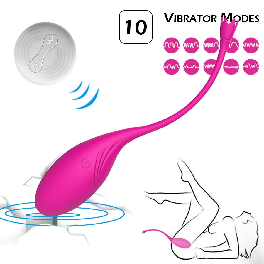 Wireless Remote Control Tightening Exercise Vibrating Egg 10 Speeds G-Spot Clit Vibrator for Women Vaginal Stimulation Adult Sex Toys