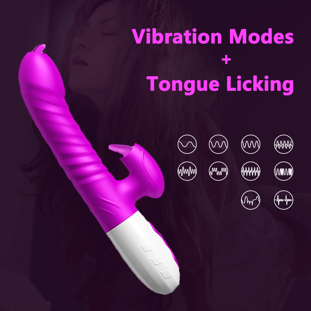 New Couple Licking Vibrating Dildo Telescopic Rotating Vibrators for Women Anal Vaginal Clitoris Stimulator Adult Sex Toy