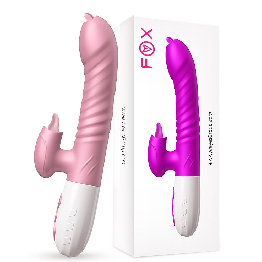 New Couple Licking Vibrating Dildo Telescopic Rotating Vibrators for Women Anal Vaginal Clitoris Stimulator Adult Sex Toy