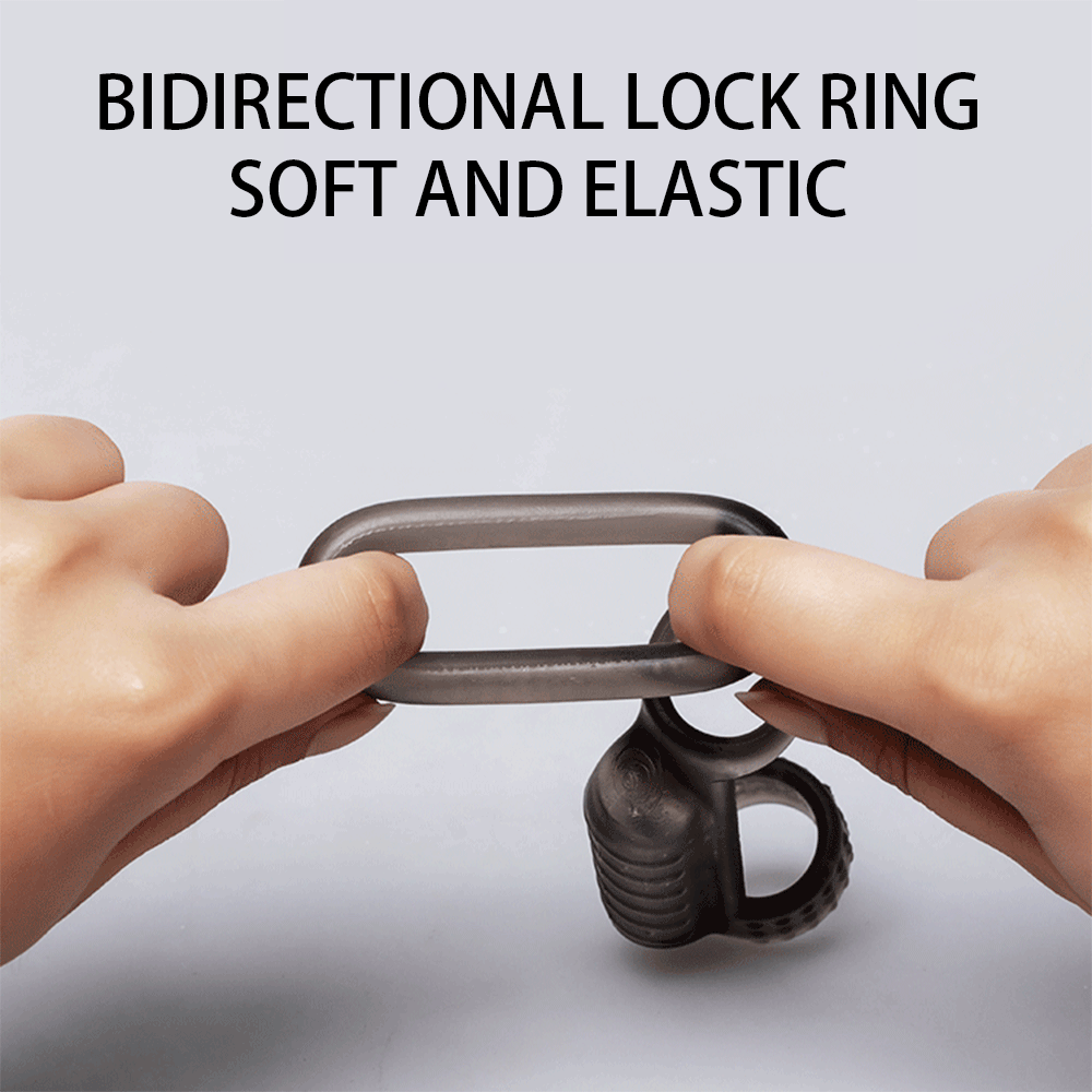 Vibrating Penis Ring for Men, Delay Ejaculation Sex Toys, Silicone Penis Ring, Cock Ring, Chastity Cage Device