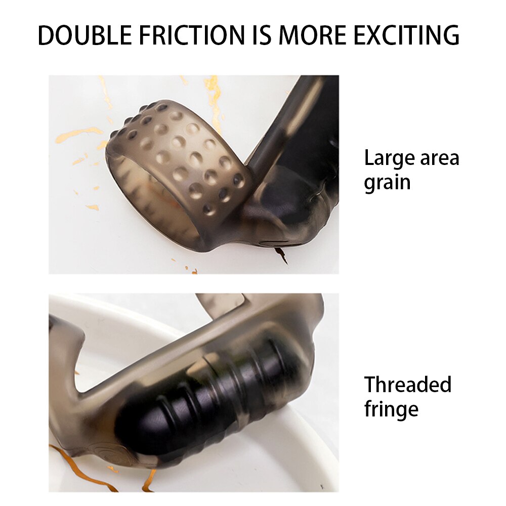Vibrating Penis Ring for Men, Delay Ejaculation Sex Toys, Silicone Penis Ring, Cock Ring, Chastity Cage Device