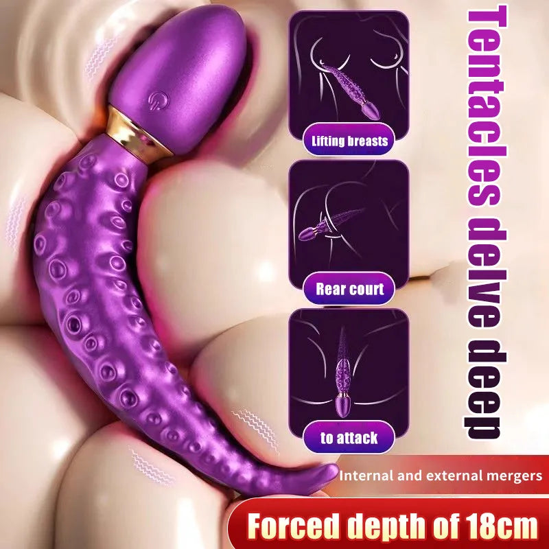 Vibrating Realistic Monster G-Spot Dildos Octopus Vibrator with 7 Powerful Modes Adult Sex Toys for Women Anal Vagina Stimulation