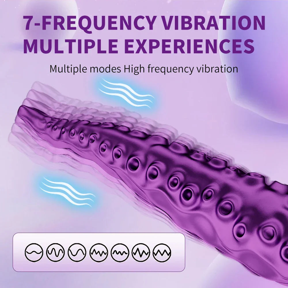 Vibrating Realistic Monster G-Spot Dildos Octopus Vibrator with 7 Powerful Modes Adult Sex Toys for Women Anal Vagina Stimulation