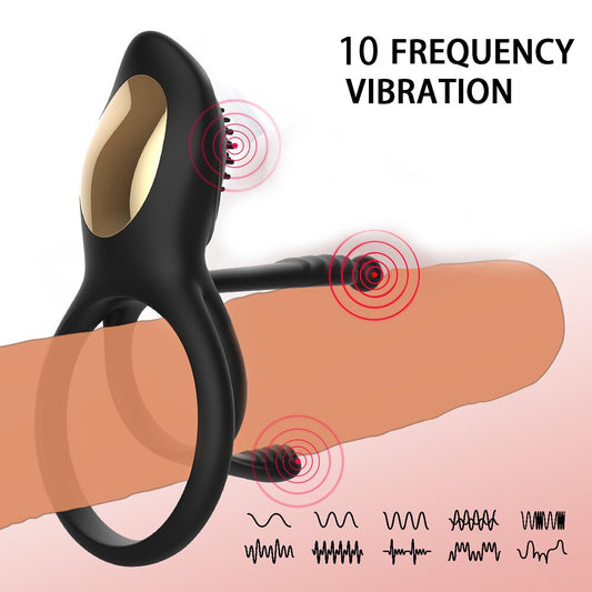 Wireless Remote Control Penis Ring Vibrator Delay Ejaculation Vibrating Cockring Clitoris Stimulator Sex Toys for Men Couple