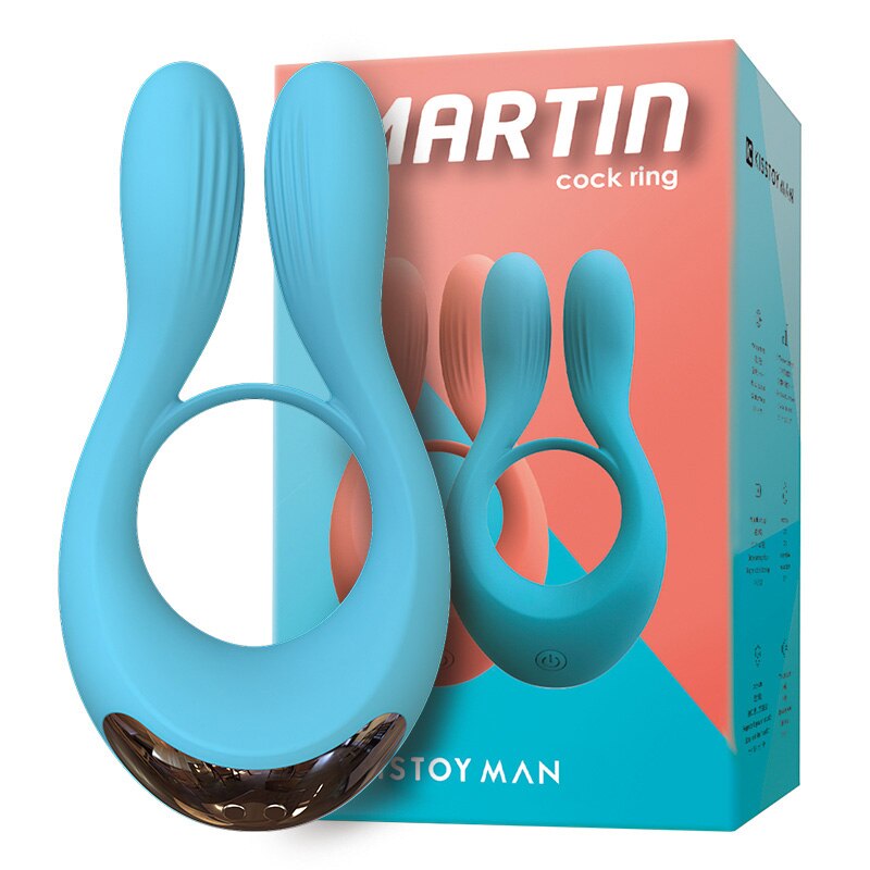 Male Vibrating Cock Ring Locking Silicone Penis Ring Delay Vibrating Ring G-Spot Stimulation Couple Toy
