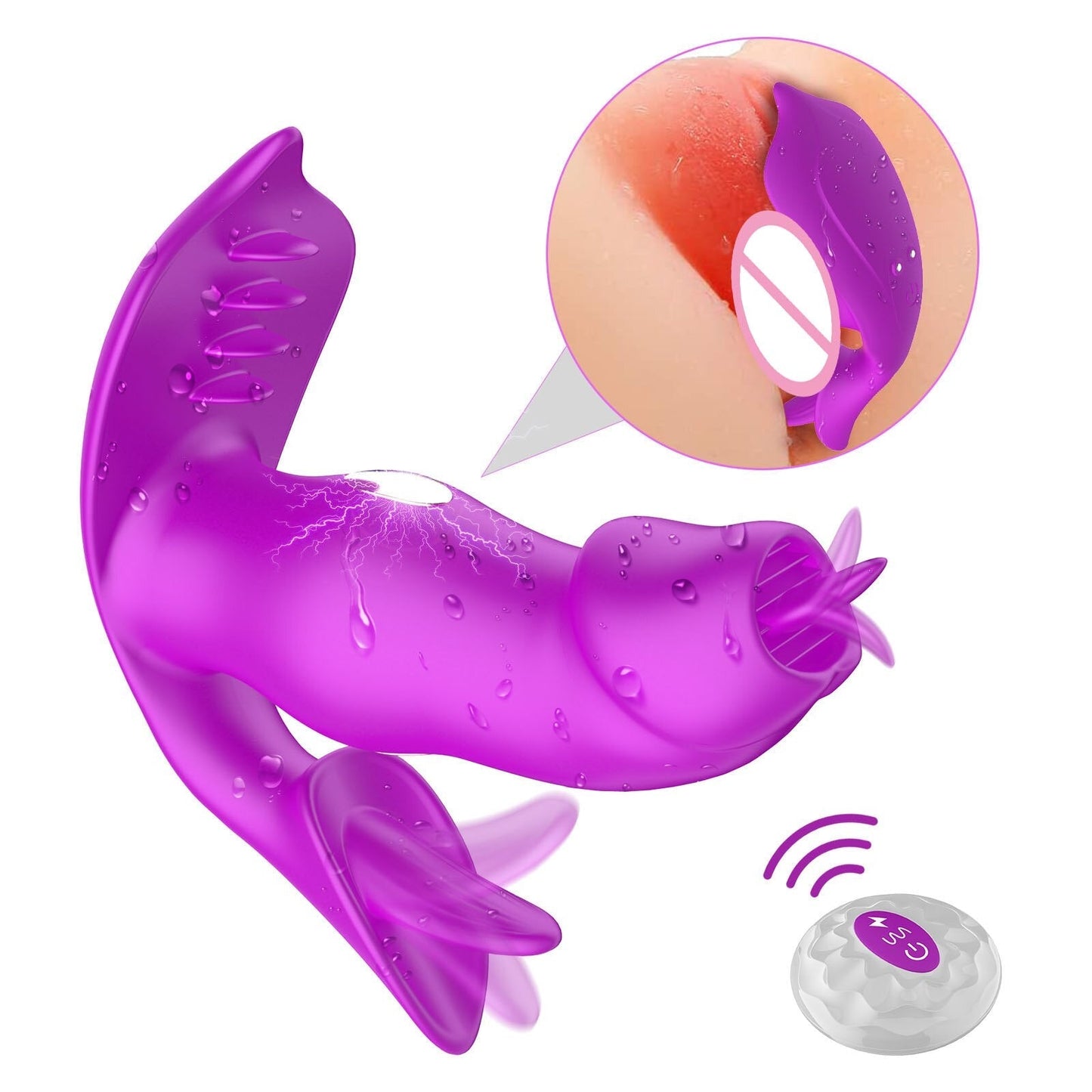 เลีย Vibrator สำหรับผู้หญิง Dildo ระยะไกล Anal Butt Plug Vibrating Mastusbator Clitoral Stimulator ช่องคลอด G จุดนวดเซ็กซ์ทอย