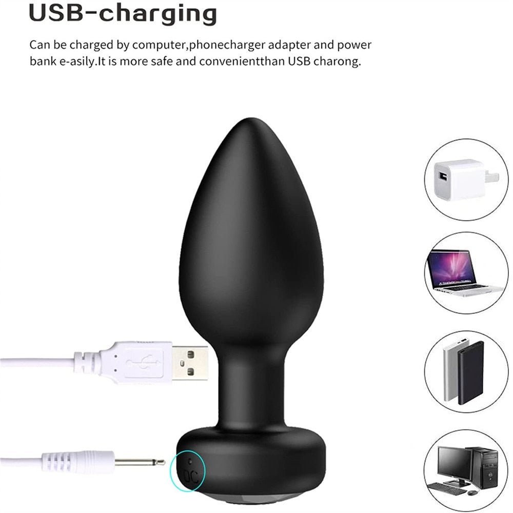 Vibrator Plug Anal Female Vibrators Male Wireless Prostate Anus Plug Portable Gay Sex Toys Waterproof Massager Couple 10 Modes