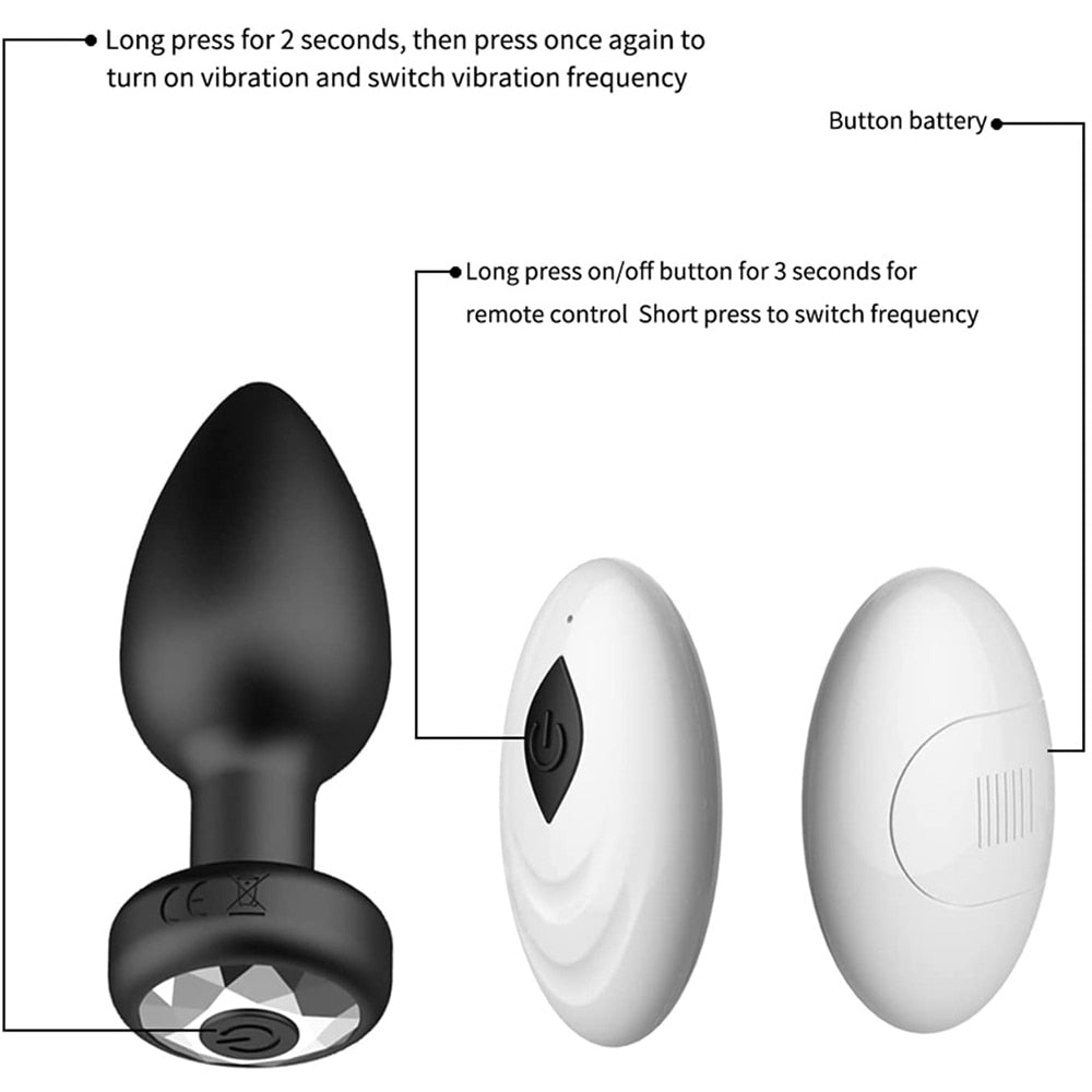 Vibrator Plug Anal Female Vibrators Male Wireless Prostate Anus Plug Portable Gay Sex Toys Waterproof Massager Couple 10 Modes