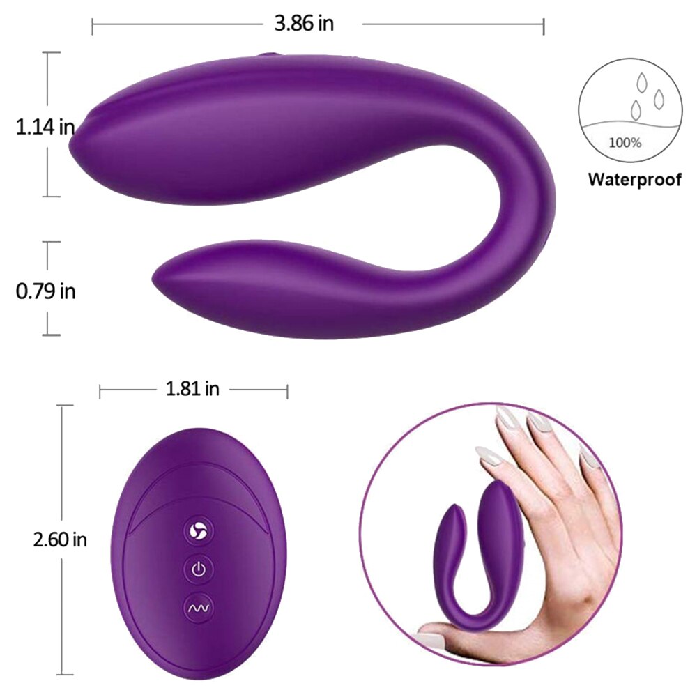 Couple Vibrator Wireless Remote Control Dual Vibrating Wearable Dildo Vaginal Clitoris Stimulator Sex Toy for Women Masturbator