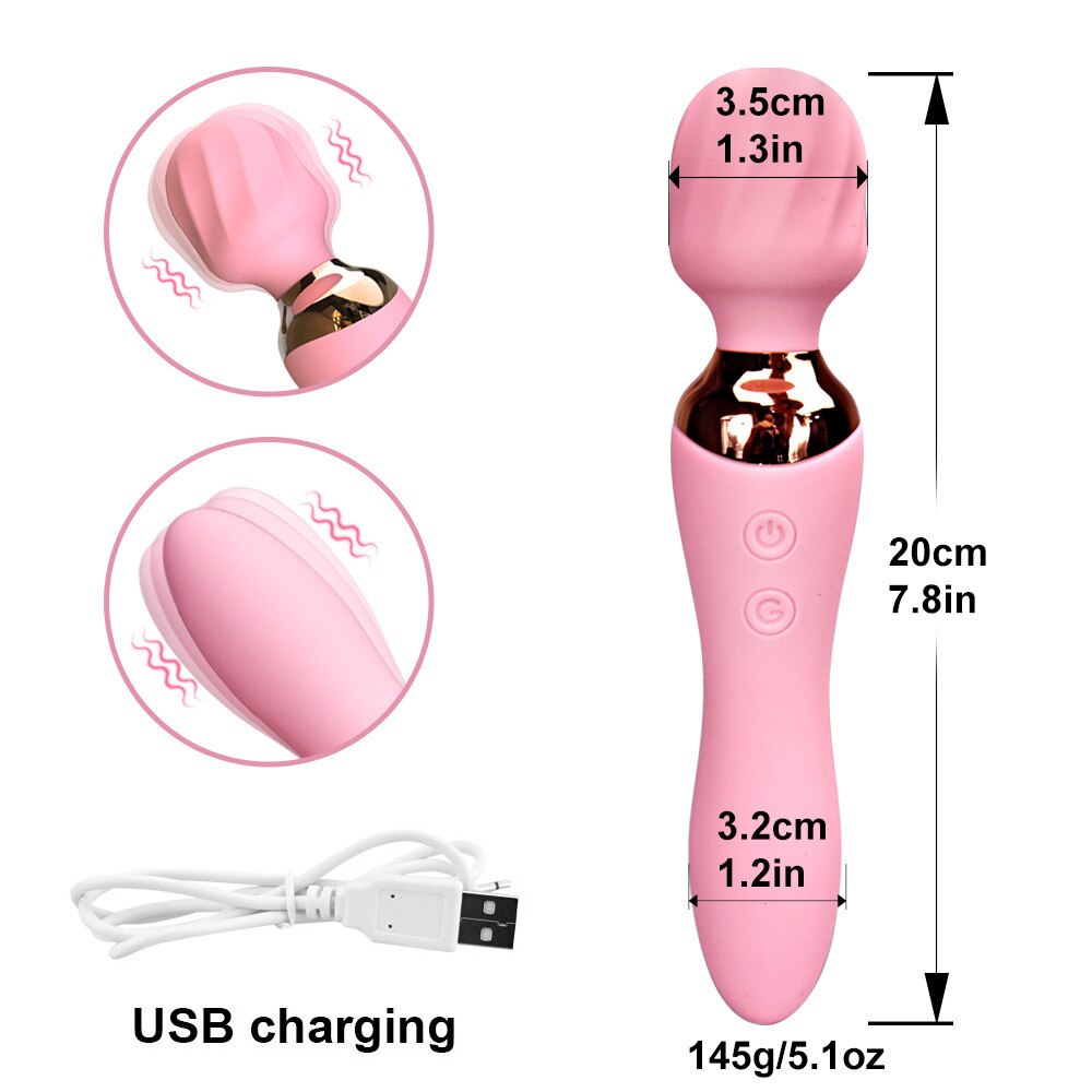 เครื่องสั่นสำหรับผู้หญิง Wand Av Stick Dildo Vibrator เซ็กซ์ทอยสำหรับผู้หญิงผู้ใหญ่ของเล่น Clitoris Stimulator G Spot Massager เซ็กซี่สินค้า