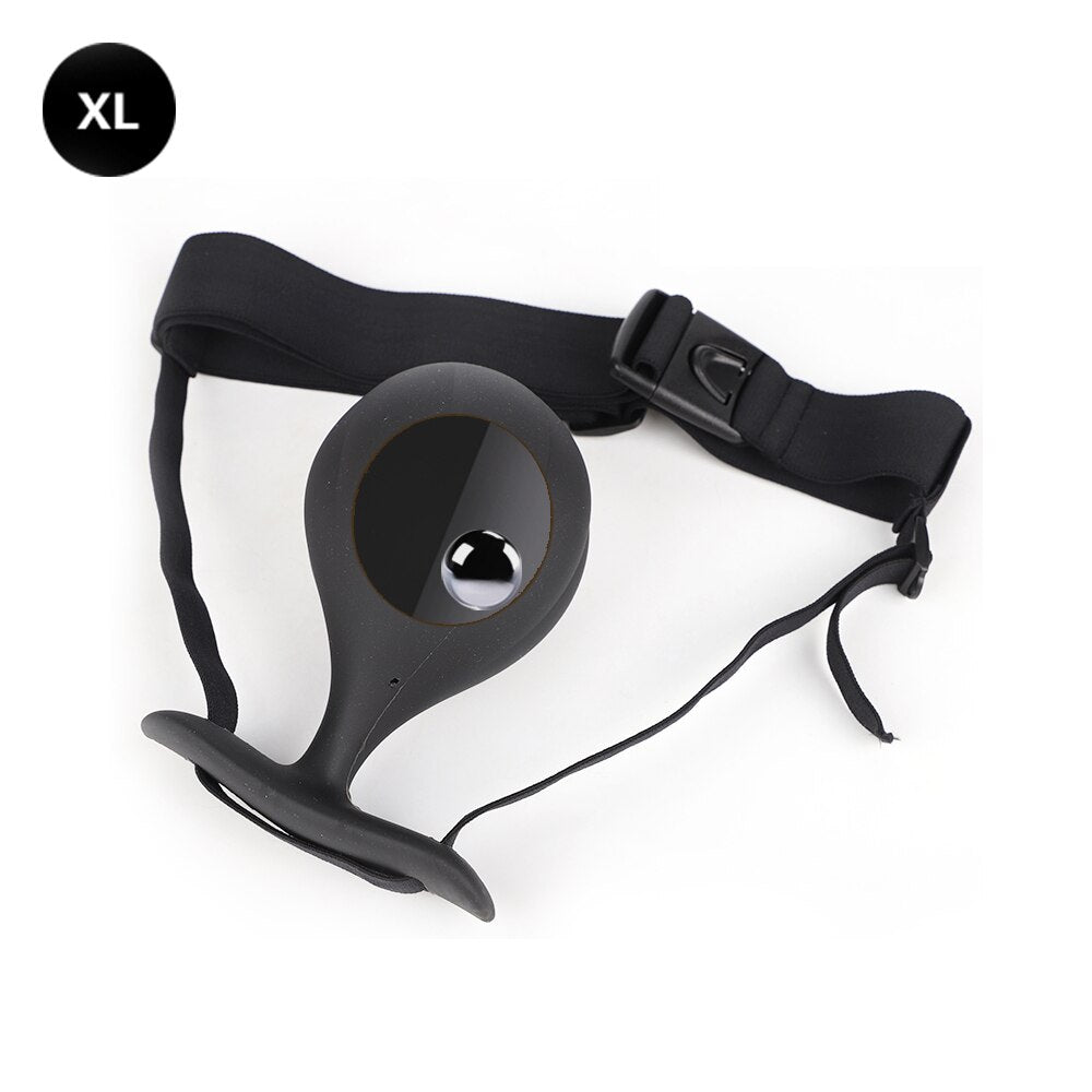 Wearable Anal Plug with Built-in Steel Ball Butt Plug Anal Toys Female Masturbation Tool Prostate Stimulator Sex Toys for Women