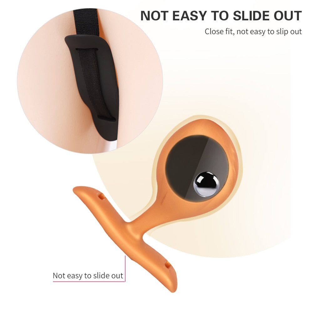 Wearable Anal Plug with Built-in Steel Ball Butt Plug Anal Toys Female Masturbation Tool Prostate Stimulator Sex Toys for Women