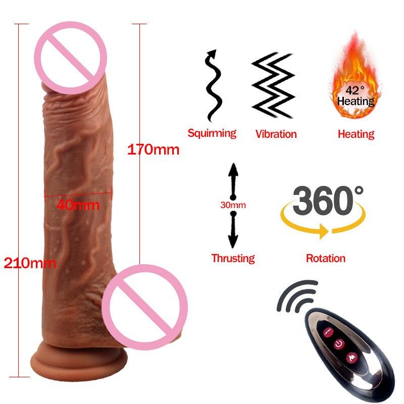 Wholesale Realistic Dildo Vibrator 10-Speed Telescopic Swing Vibrating Dildo Female Masturbation Penis Sex Toys for Women Adult