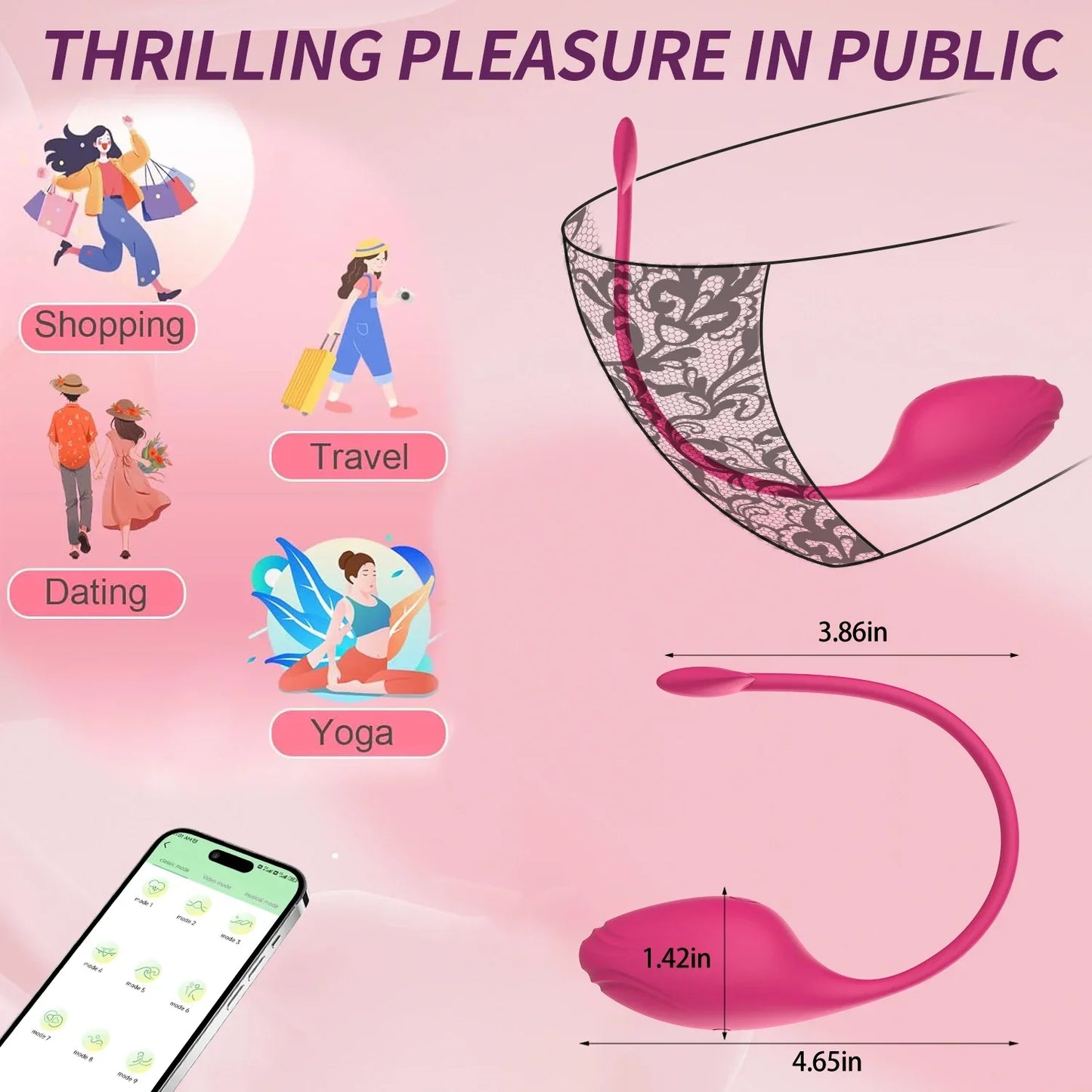 Wireless APP Control Insert Vagina Vibration Massage Clitoral Stimulation Wearable Vibrator G Spot Masturbation Female Sex Toys