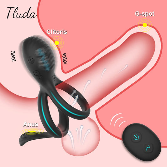 Wireless Couple Ring Sex Toys for Men's Penis, Vibrator Ring, Cockring, Retardant Ejaculation Delay, Remote Control