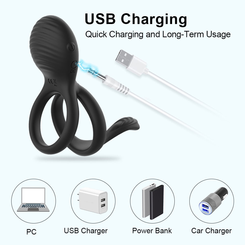 Wireless Couple Ring Sex Toys for Men's Penis, Vibrator Ring, Cockring, Retardant Ejaculation Delay, Remote Control