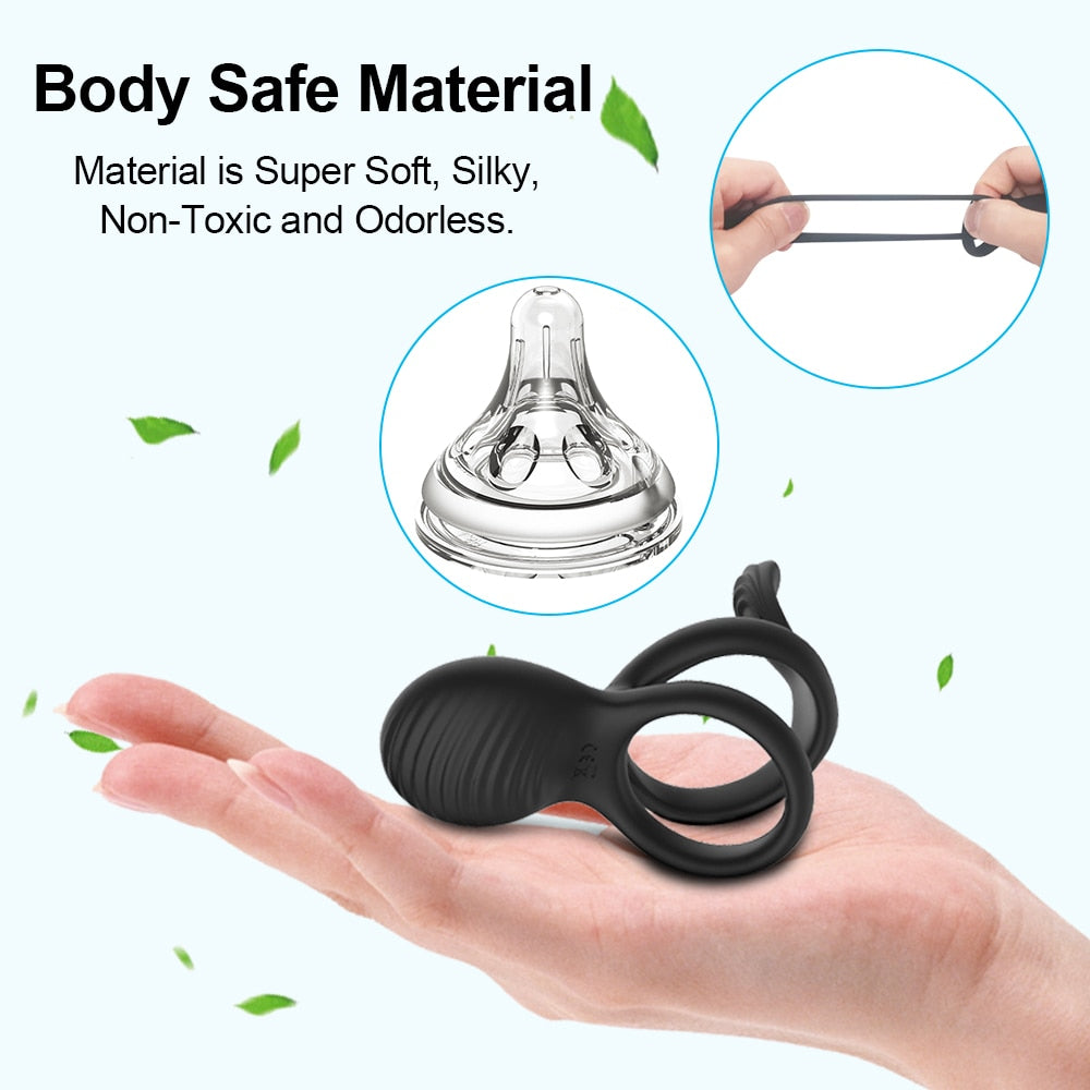 Wireless Couple Ring Sex Toys for Men's Penis, Vibrator Ring, Cockring, Retardant Ejaculation Delay, Remote Control