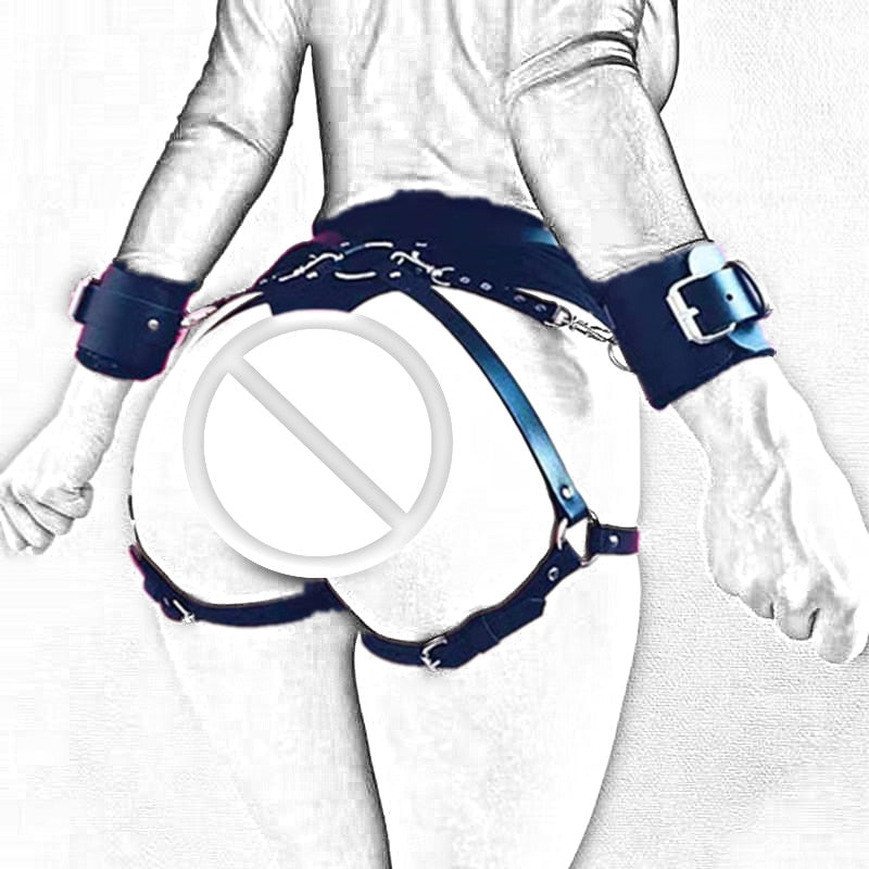 Women Leather Harness Dildo Strapon Belt Strap-on Adult Sex Toys for Women Couples Sex Products Punk Gothic BDSM Bondage Panties