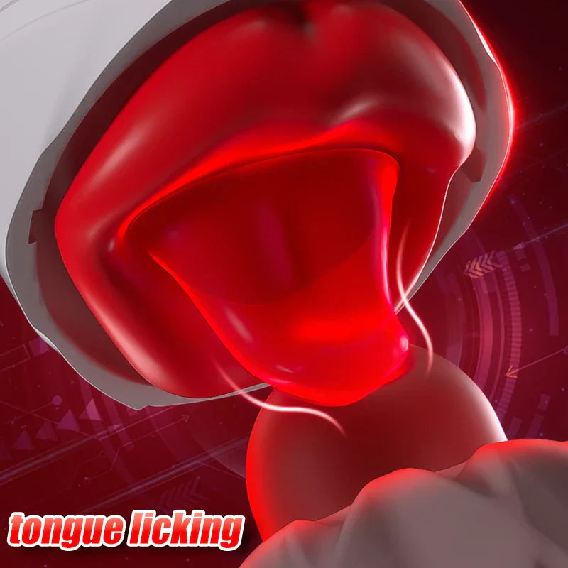 Yeain Sex toys Men Automatic Masturbation Cup Adult Sexy Toy Tongue Licking Sucking Vibrating Penis Trainer Heated Masturbator