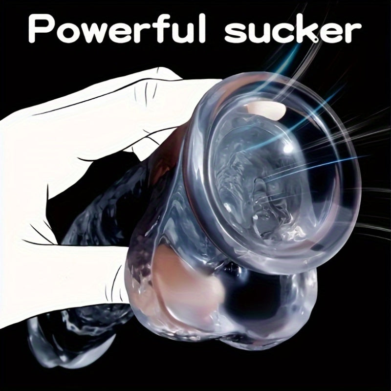 5 Sizes Transparent Soft Jelly Dildo Realistic Fake Dick Penis Sucker Butt Plug Sex Toys for Women Men Vagina Anal Sex Toys