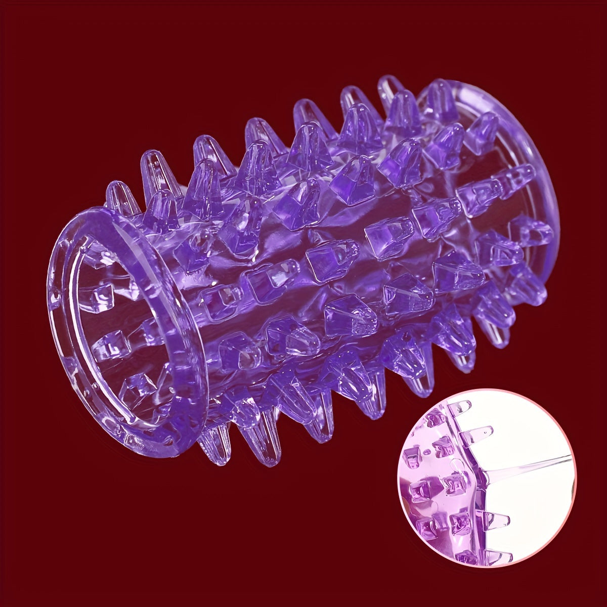 2.72inch Purple Penis Sleeve. Waterproof And Skin-friendly TPE Material. Prickly Texture Design. Physical Sensitivity Reduction. Enhance Erect. Delay Ejaculation Lasting Ring. Sex Toys For Men Or Couples