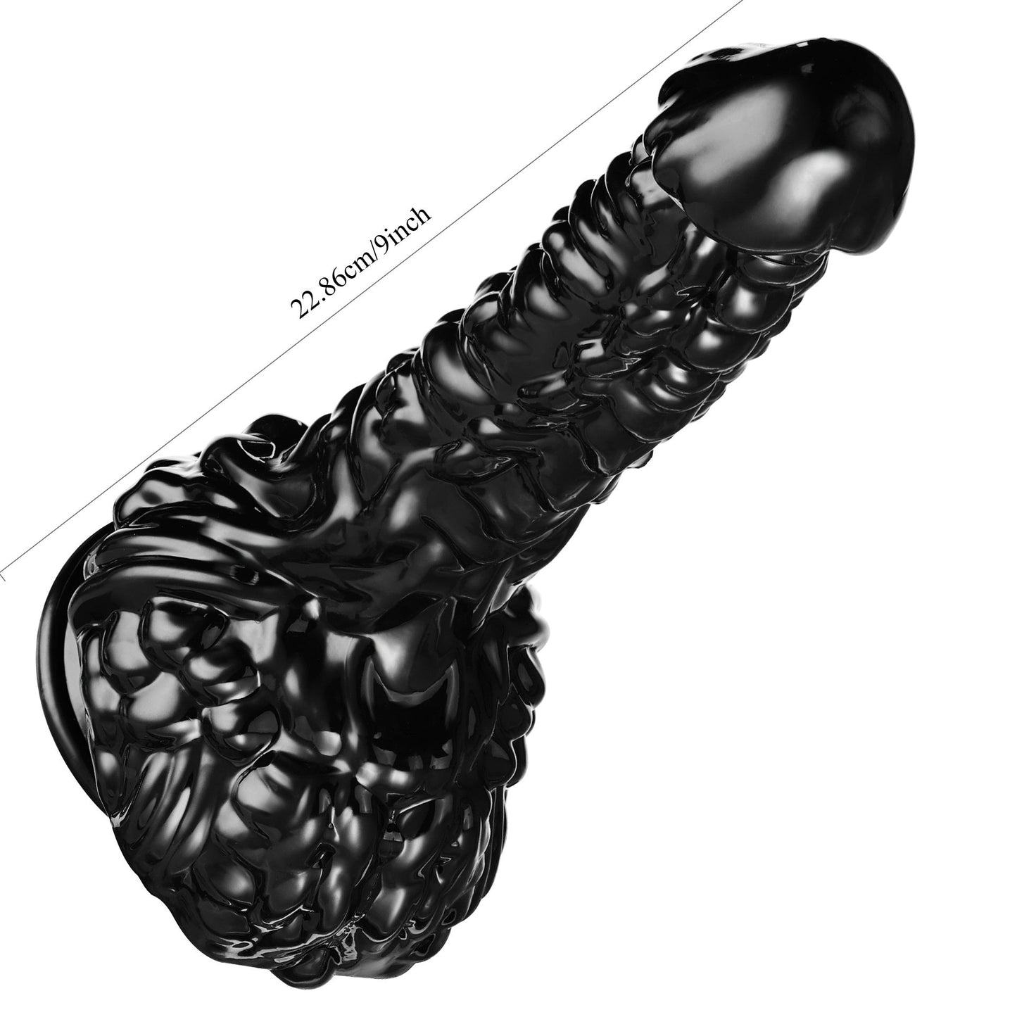 Dragon Design TPE Penis. 9-Inch Solid Color Uncharged Male Dildo for Masturbation. Hand Washable Male Erotic Accessory