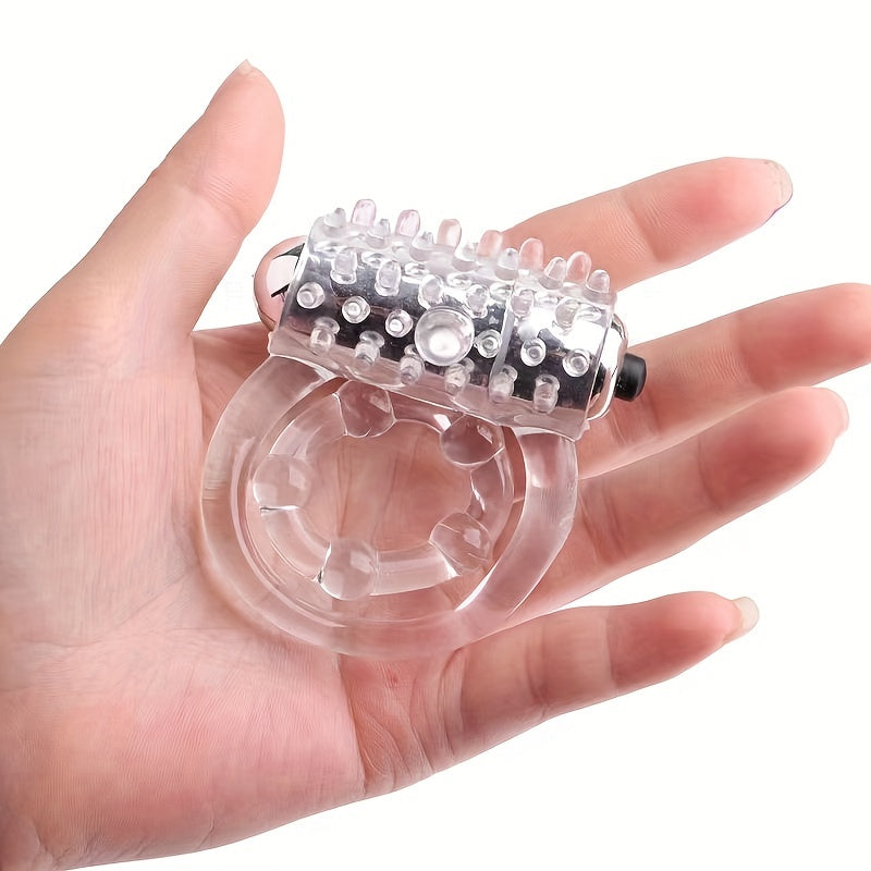 Portable Silicone Delay Ring With Dual Vibrating Circles - Enhance Stamina And Pleasure For Men And Couples