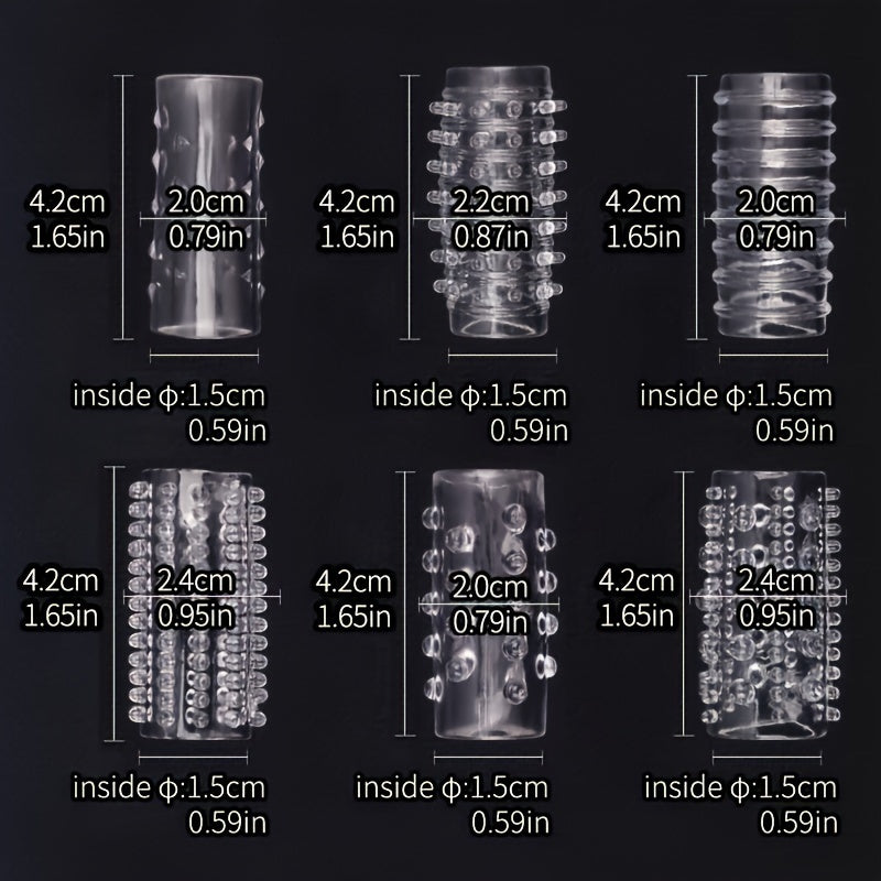 6pcs Sex Toys for Men. Penis Rings with 6 Elastic Textures, Reusable. Male Sex Toys Cock Ring. Penis Sleeve for Enhanced Erection, Extended Time Cock Rings. Adult Sex Toys for Men and Couples