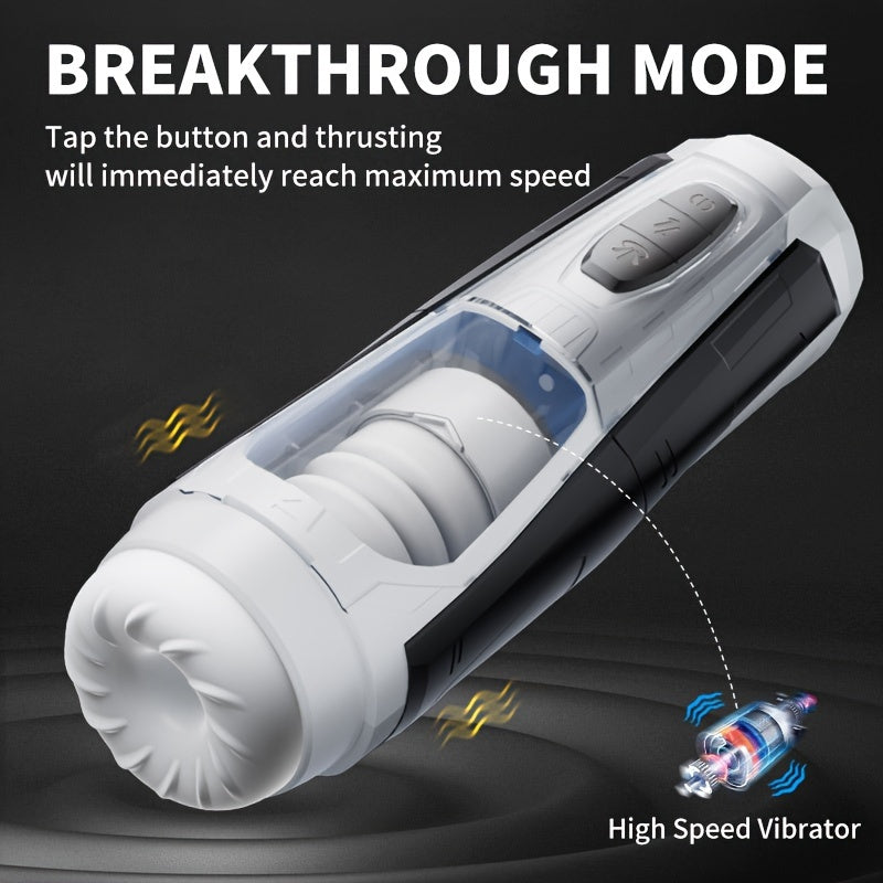 Mecha Warrior Airplane Cup Telescopic Sucking Heating Airplane Cup Male Masturbator Adult Products