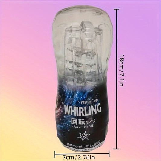 Transparent 3D Realistic Electric Male Masturbator: Adult Party Toy for Men. Suitable for Ages 18+ (No Feathers. Silicone Material)