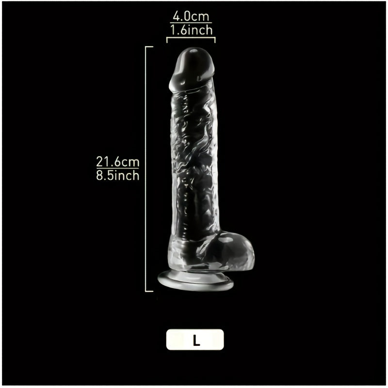 5 Sizes Transparent Soft Jelly Dildo Realistic Fake Dick Penis Sucker Butt Plug Sex Toys for Women Men Vagina Anal Sex Toys