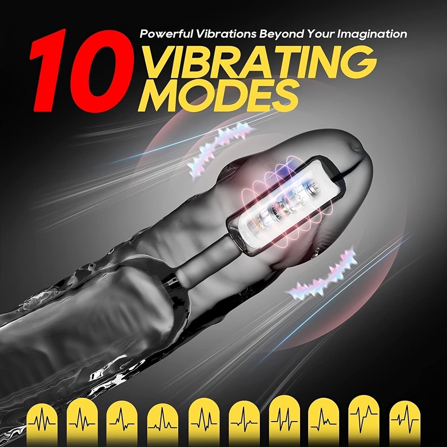 Penis Extender Sleeve Cock Sleeve with Vibrators glan clit stimulator. Penis Enlarger Vibrating Penis Sleeve Cock Ring with 10 Vibration Modes Remote Control