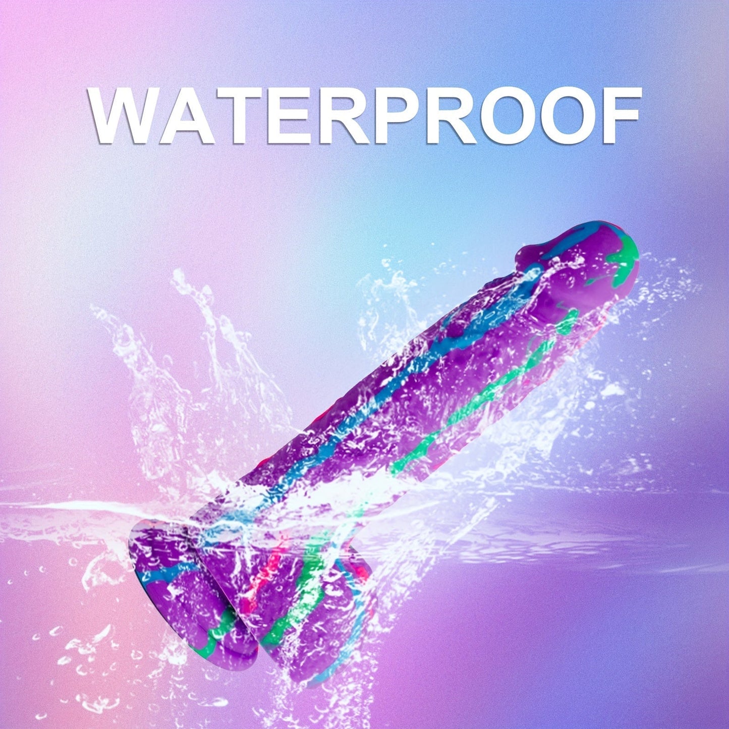 Realistic 8.2 Liquid Silicone Dildo with Suction Cup - Stimulate G-spot. Hands-free Play. Non-Latex. Waterproof