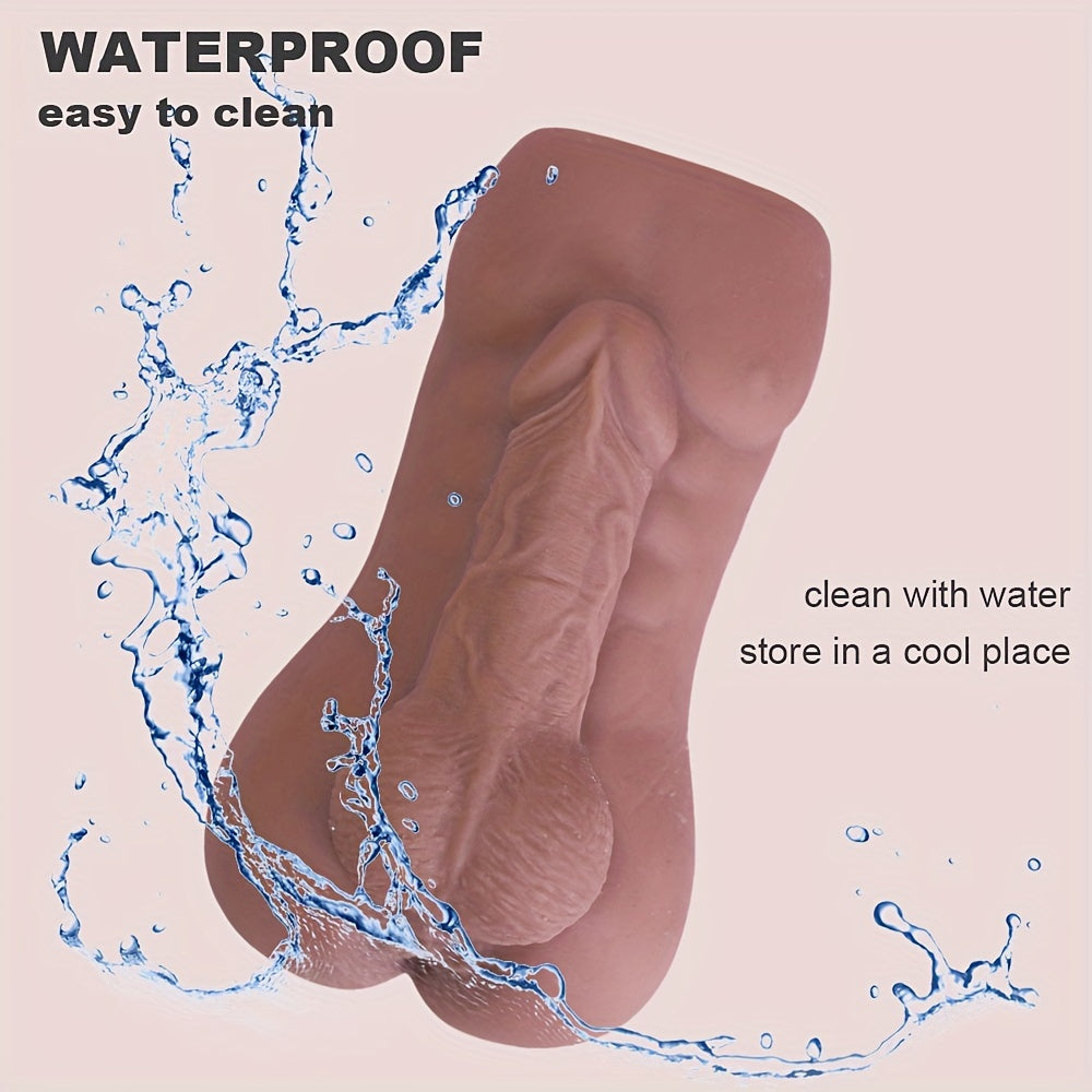 Realistic Silicone Pocket Pussy Male Masturbator - Textured Tight Vagina for Enhanced Stimulation. Safe & Skin-Friendly Adult Sex Toy for Men
